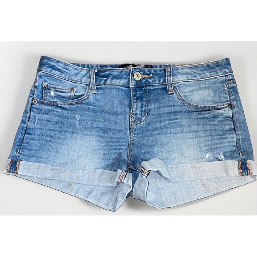 Express Jeans Shorts Womens 8 S Light Wash Distressed Cuffed Y2K Festival Denim